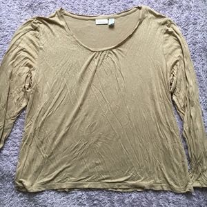 EUC Chico's Gold Sparkle Scoop Neck Shirt